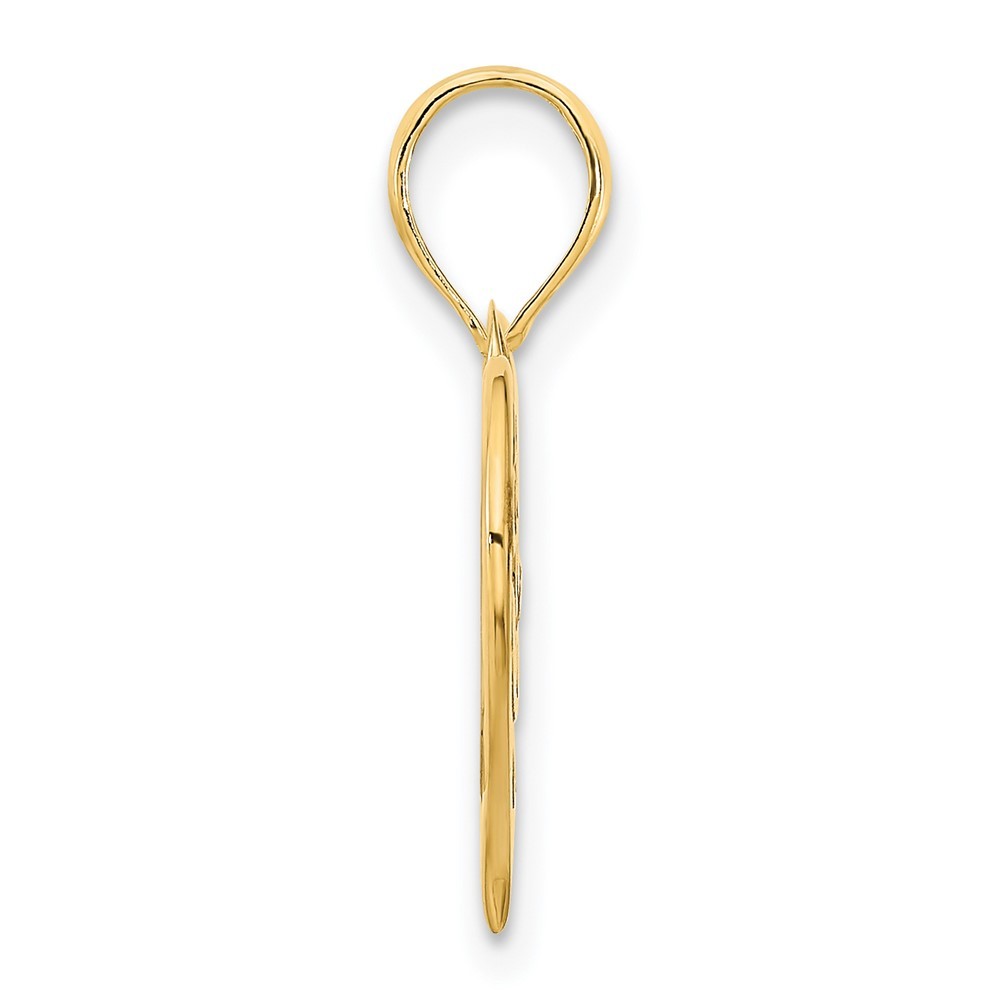 14k Yellow Gold MOM Heart Pendant