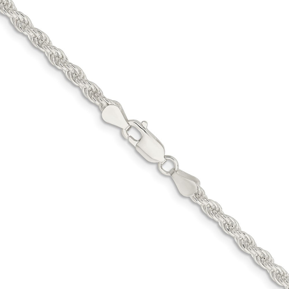 Sterling Silver 4.5mm Solid Rope Chain Necklace 24"