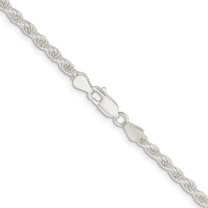 Sterling Silver 4.5mm Solid Rope Chain Necklace 24"