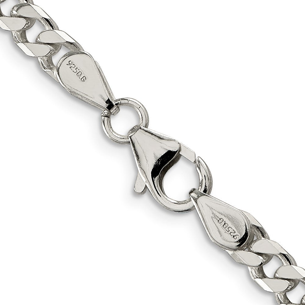 Sterling Silver Polished 5mm Curb Chain Necklace 22"