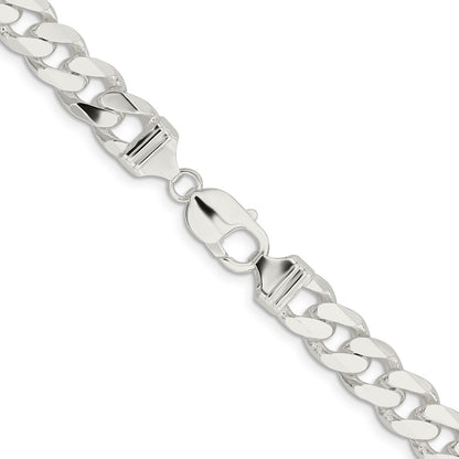 Sterling Silver 11mm Curb Chain Necklace 24"