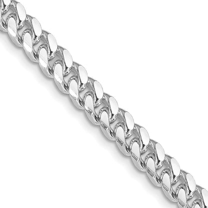 Sterling Silver 6mm Domed w/ Side Diamond-Cut Curb Chain Necklace 22"