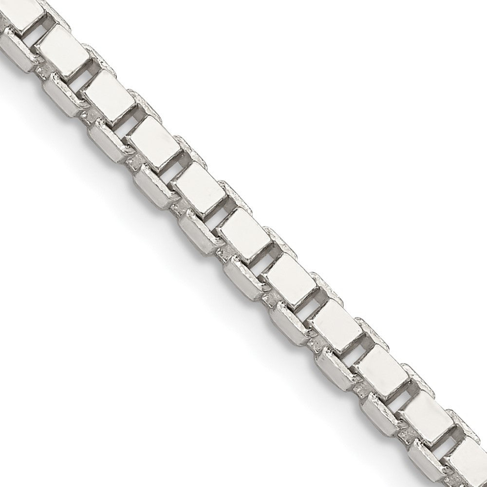Sterling Silver 3.25mm Box Chain Necklace 22"