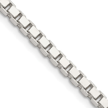 Sterling Silver 3.25mm Box Chain Necklace 22"