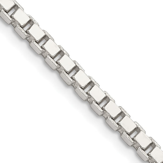 Sterling Silver 3.25mm Box Chain Necklace 22"