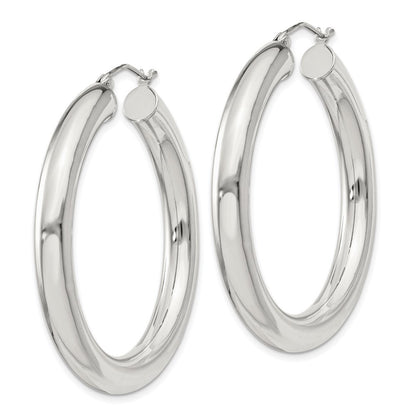 Sterling Silver 5mm Round Hoop Earrings