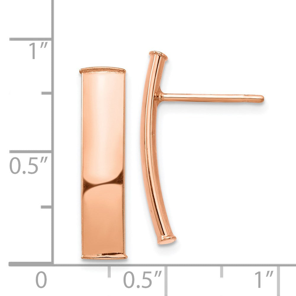 14k Rose Gold Polished 5mm Drop & Dangle Earrings