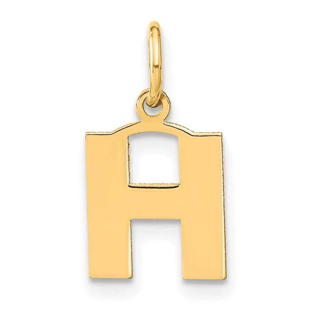 14k Yellow Gold Letter H Initial Pendant