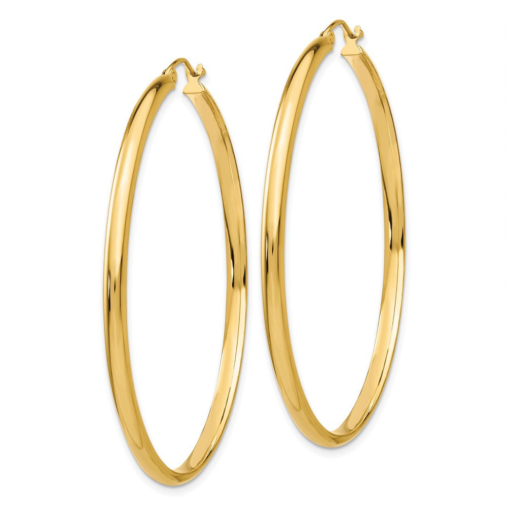 14k Yellow Gold Polished Hoop Earring