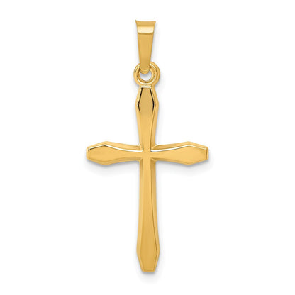 14k Yellow Gold Polished Passion Cross Pendant