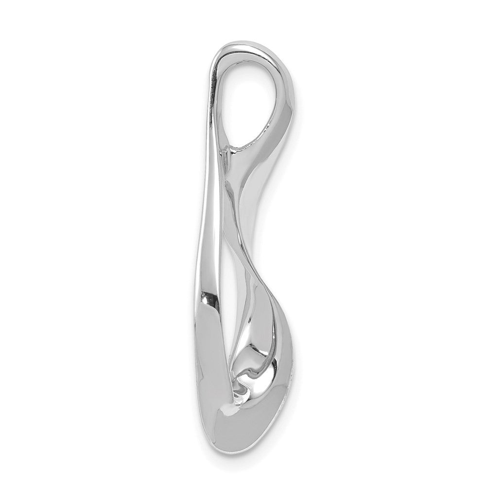 14k White Gold Fits up to 3mm Regular, 6mm Fancy Reversible Omega Slide