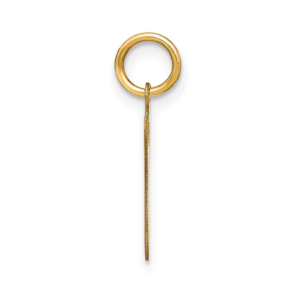 14k Yellow Gold Lower case Letter G Initial Charm Pendant