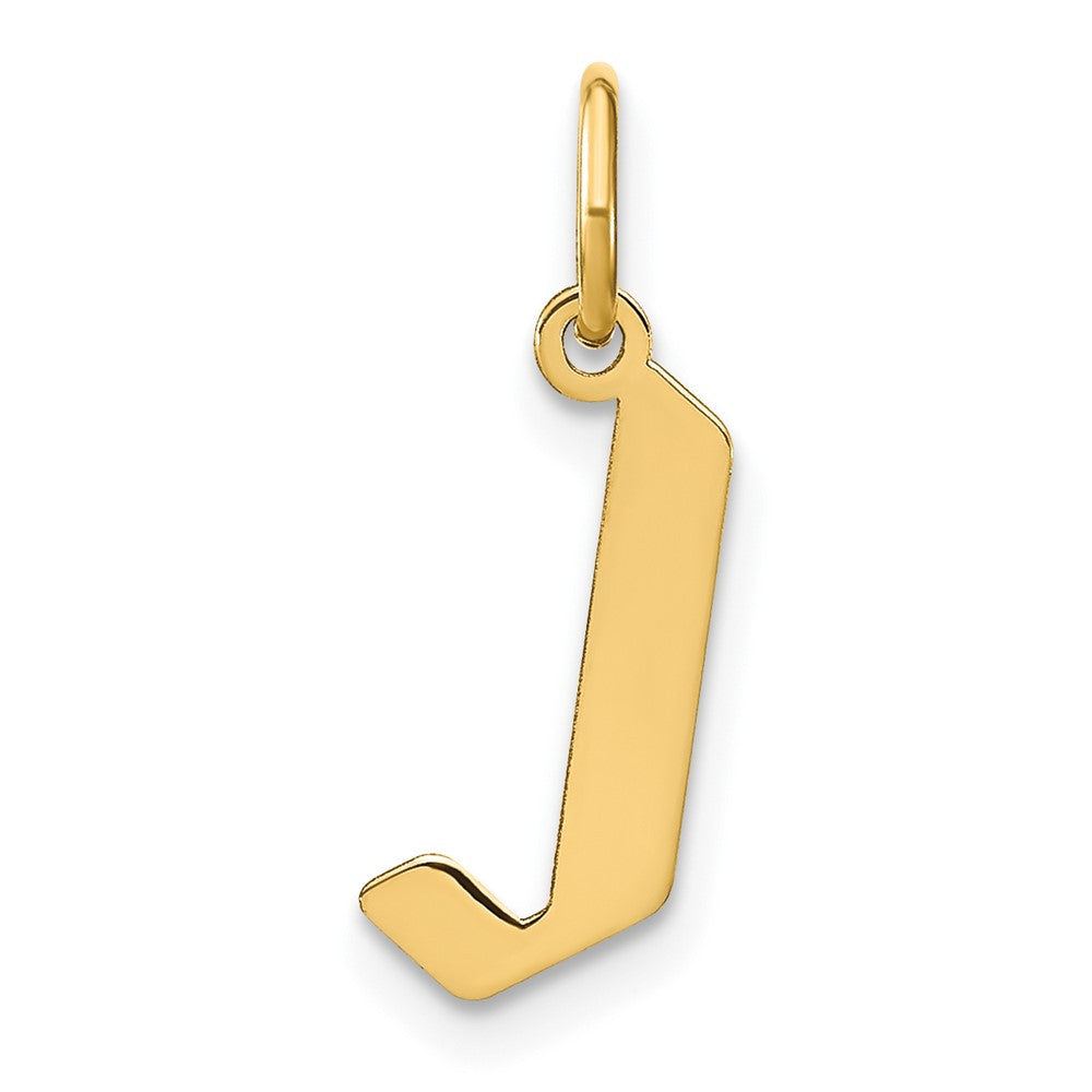 14k Yellow Gold Letter J Initial Pendant