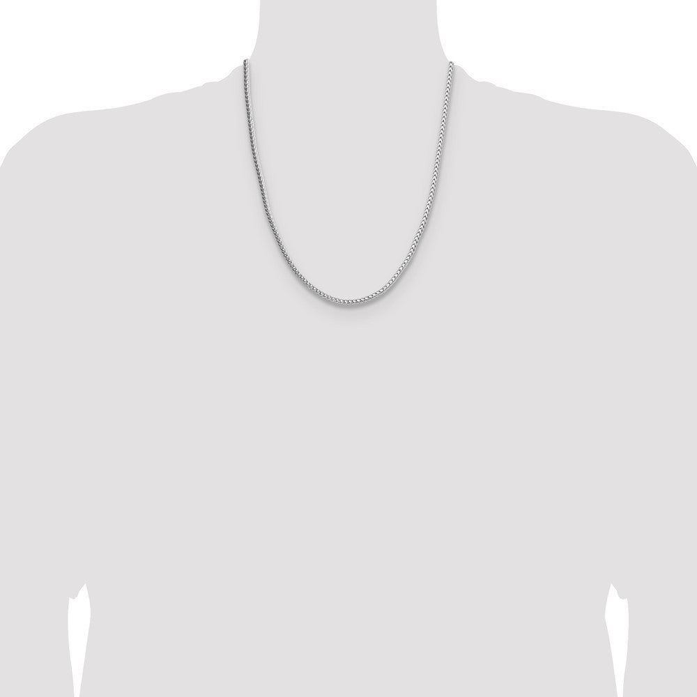 Sterling Silver 3.4mm Diamond-cut Round Franco Chain Necklace 22"