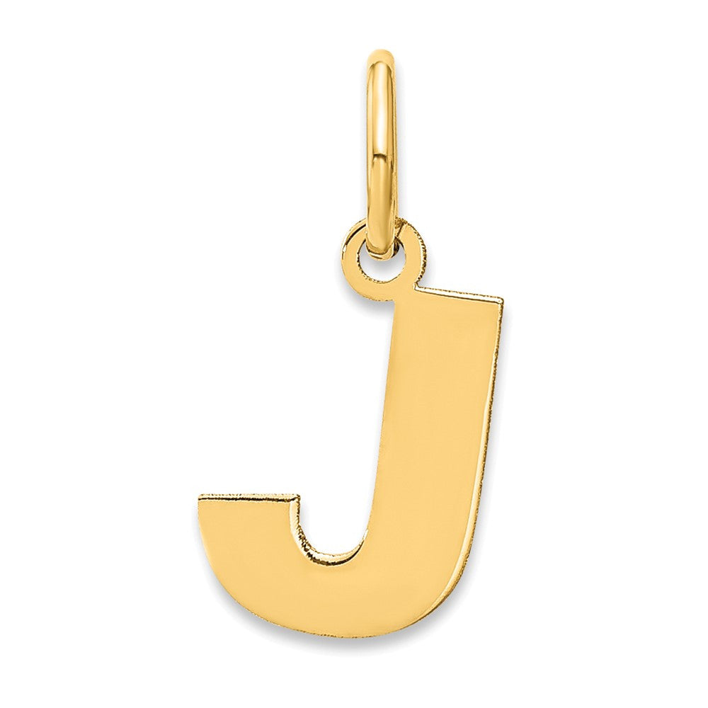 14k Yellow Gold Letter J Initial Pendant