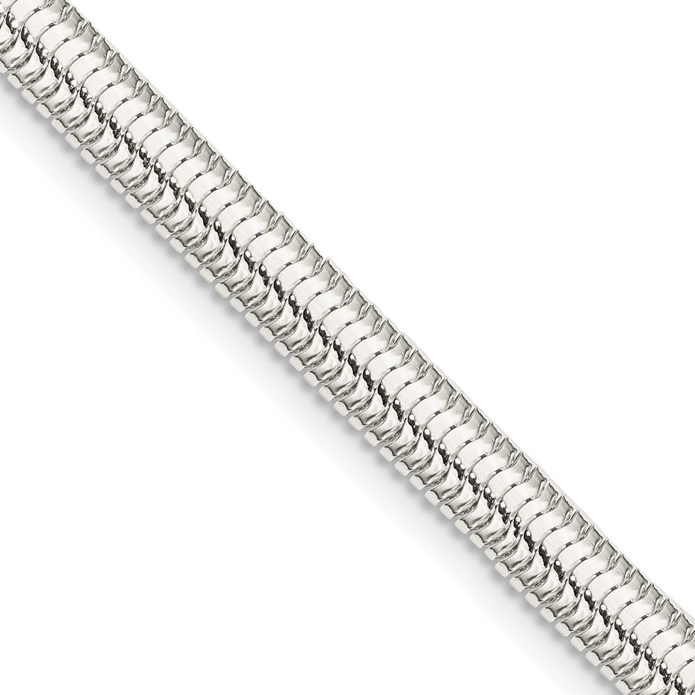 Sterling Silver 5mm 6-sided Oval Snake Chain Necklace 20"