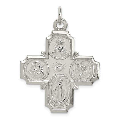 Sterling Silver 4-way Reversible Medal Pendant
