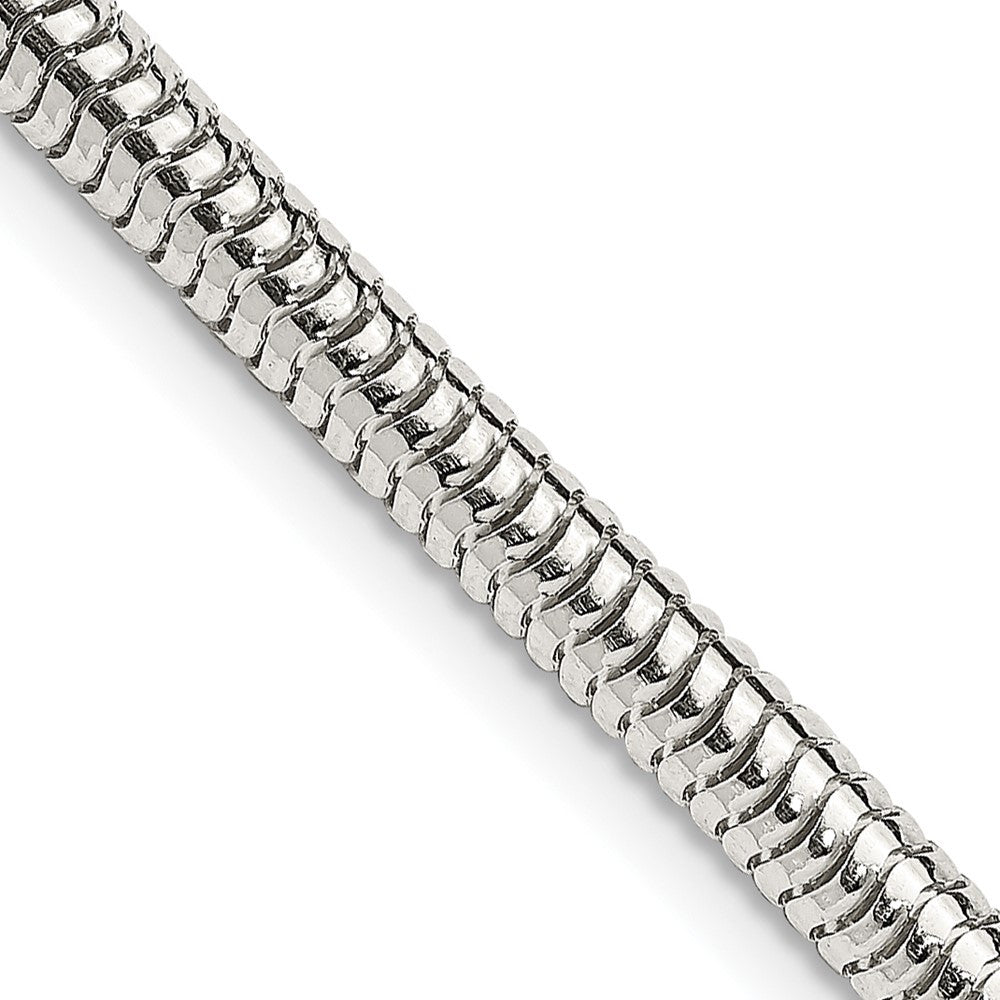 Sterling Silver 4mm Round Snake Chain Necklace 28"