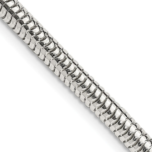 Sterling Silver 4mm Round Snake Chain Necklace 28"