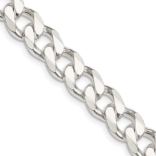 Sterling Silver 9.3mm Curb Chain Necklace 30"