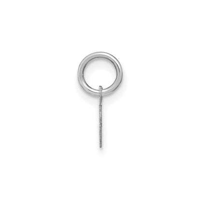 14k White Gold Lower case Letter S Initial Charm Pendant