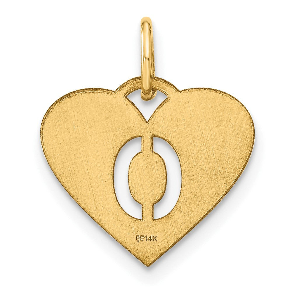 14k Yellow Gold Initial Letter O Initial Charm Pendant