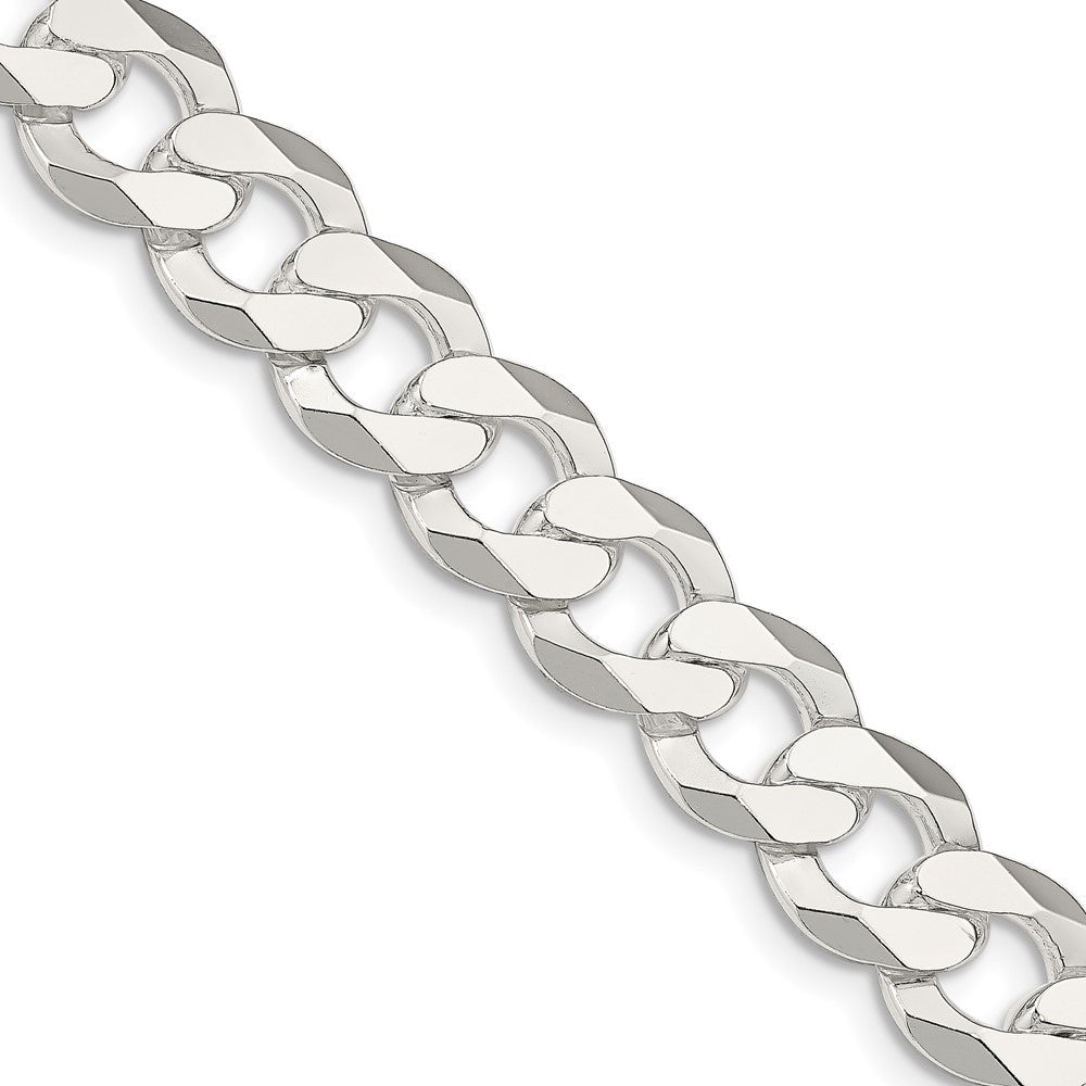 Sterling Silver 14mm Flat Curb Chain Necklace 20"