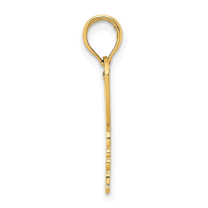 14k Yellow Gold Cut-Out Butterfly Charm Pendant