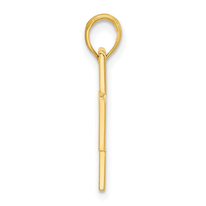 14k Yellow Gold Polished Cross Pendant