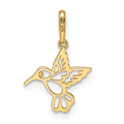 14k Yellow Gold Madi K Hummingbird Pendant