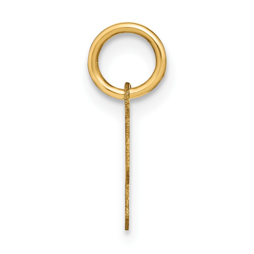 14k Yellow Gold Lowercase Letter S Initial Pendant