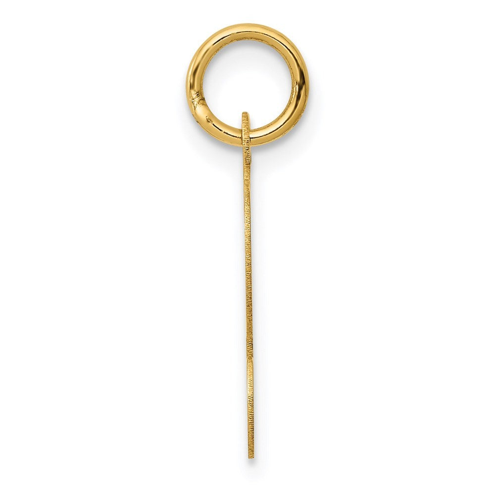 14k Yellow Gold Script Letter L Initial Charm Pendant