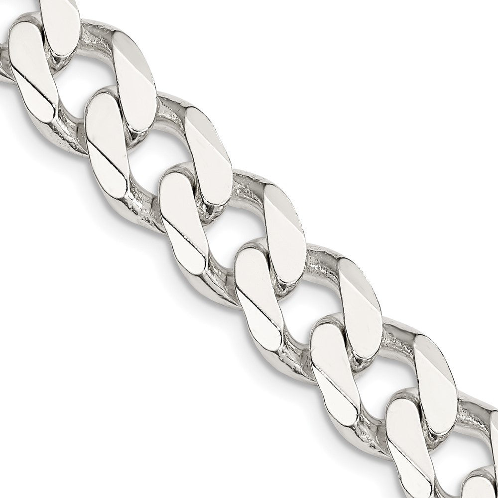 Sterling Silver 11mm Curb Chain Necklace 24"