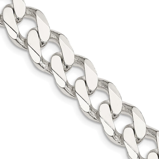Sterling Silver 11mm Curb Chain Necklace 24"