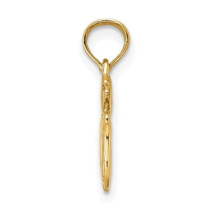 14k Yellow Gold 3-D Polished Two Kittens Charm Pendant