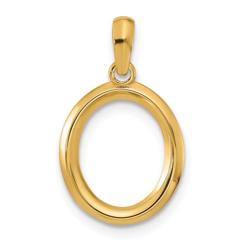 14k Yellow Gold Fancy Letter O Initial Pendant
