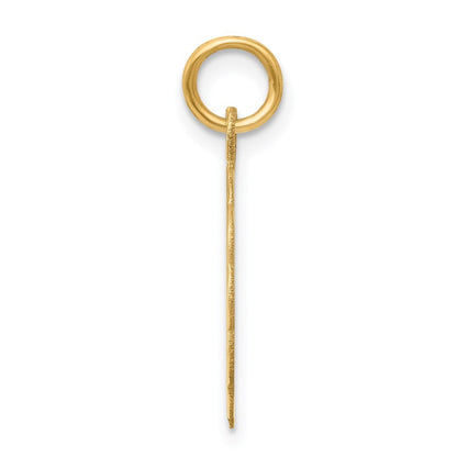 14k Yellow Gold .035 Gauge Engravable Scalloped Disc Charm Pendant