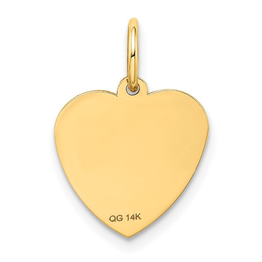14k Yellow Gold #1 GRANDDAUGHTER Charm Pendant