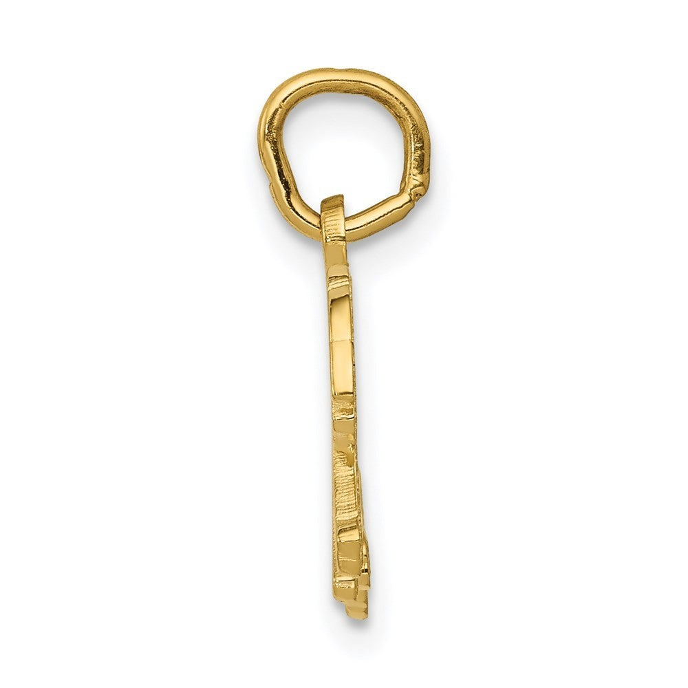 14k Yellow Gold Tiger Charm Pendant