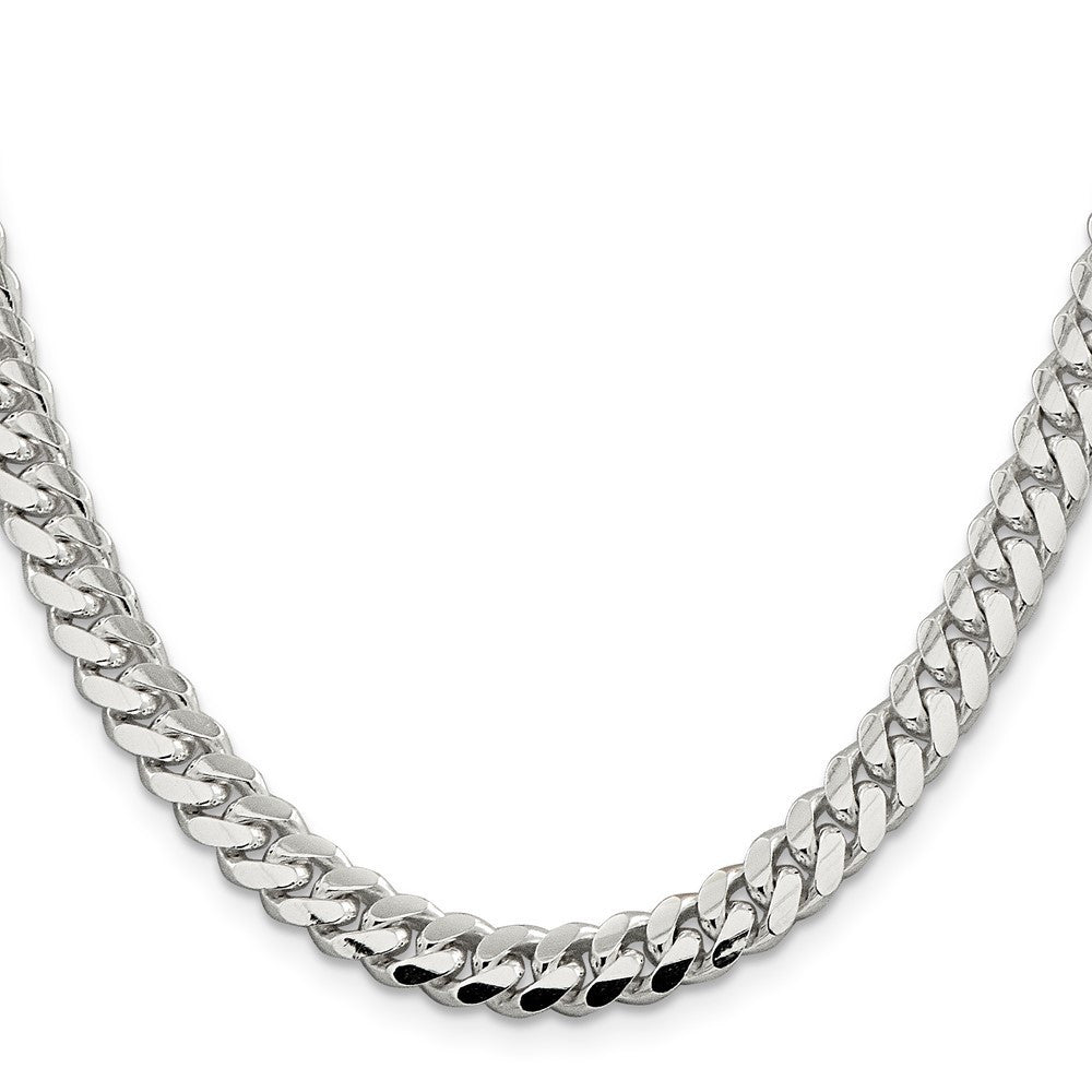Sterling Silver 7.0mm Polished Domed Curb Chain Necklace 26"