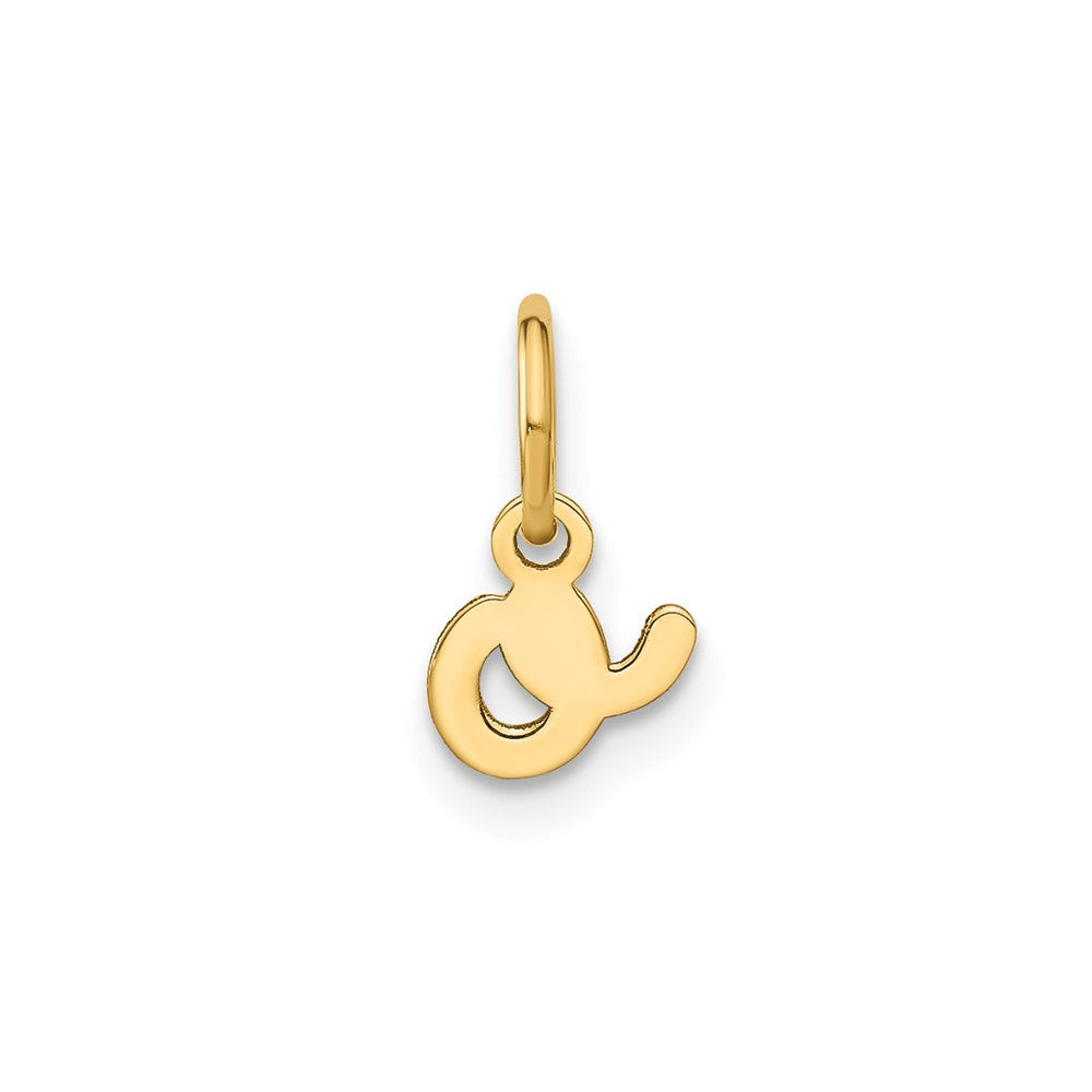 14k Yellow Gold Lower case Letter O Initial Charm Pendant