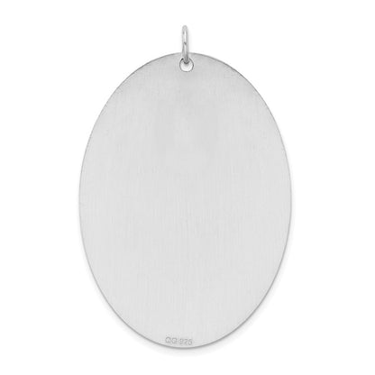 Sterling Silver Rhodium-plated Oval Medical Jewelry Pendant