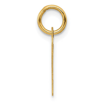 14k Yellow Gold Small Script Letter P Initial Charm Pendant