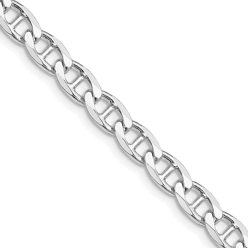 Sterling Silver 5.7mm Diamond-Cut Flat Anchor Curb Chain Necklace 22"