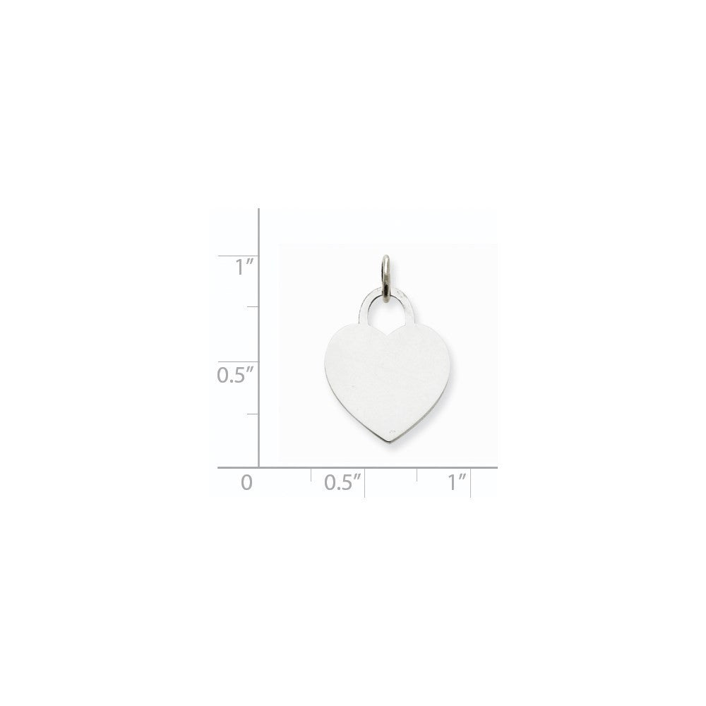 14k White Gold Medium Engravable Heart