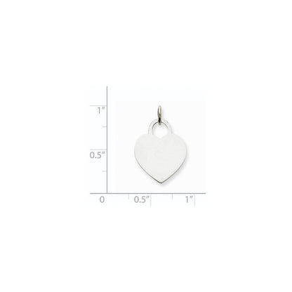 14k White Gold Medium Engravable Heart