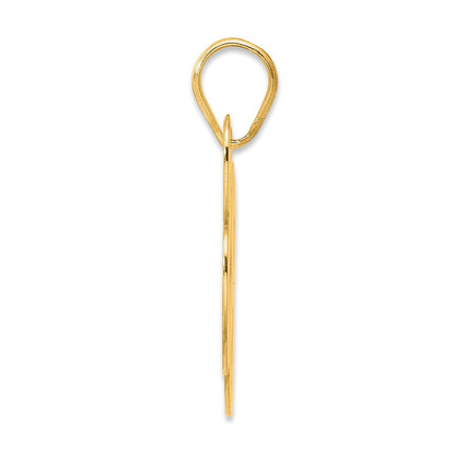 14k Yellow Gold Polished Block Number 88 Pendant