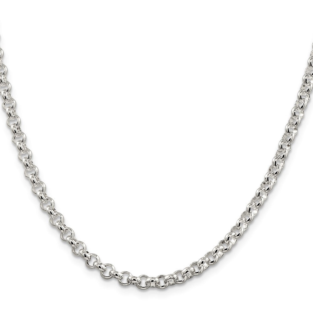 Sterling Silver 4.6mm Rolo Chain Necklace 24"