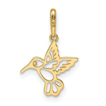 14k Yellow Gold Madi K Hummingbird Pendant