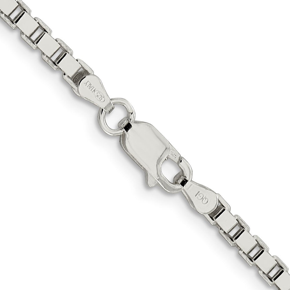 Sterling Silver 3mm Box Chain Necklace 24"